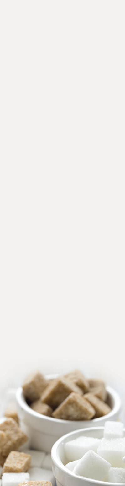 various sugar in cubes and granulated