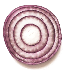 garlic, red onion, parsley and pepper isolated on white background  top view