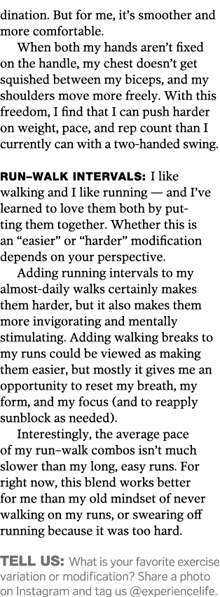 dination  But for me, it s smoother and more comfortable  When both my hands aren t fixed on the handle, my chest doe   