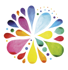 7 color of chakra mandala symbol concept, flower floral, watercolor painting hand drawn icon, illustration design sign, rain water drop splash