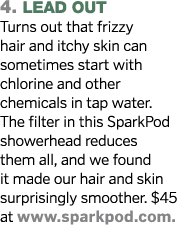 4  Lead out Turns out that frizzy hair and itchy skin can sometimes start with chlorine and other chemicals in tap wa   